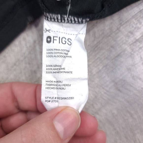 Figs Womens Mens Seamless Underscrub Shirt Size Large Back Print Long Sleeve Top - Picture 7 of 7